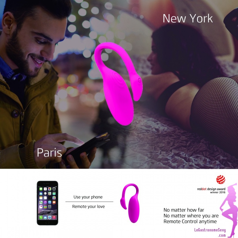 74.95€ - Oeuf vibrant point G, sex toy connecté bluetooth & wifi apps  iphone & android